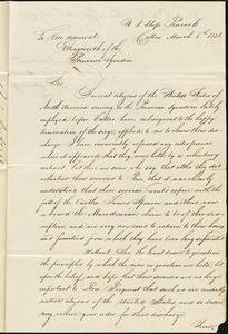 Thomas Catesby Jones to S. Ellingworth, U.S. Ship Peacock, March 6, 1826