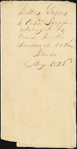 Thomas Catesby Jones to Isaac Hull, U.S. Ship Peacock, May 3, 1826