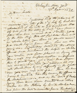 Isaac Hull to Joseph B. Hull, Washington, September 27, 1830
