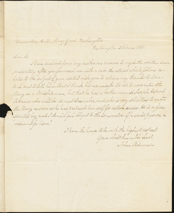 John Adams to Isaac Hull, Washington, June 26, 1831