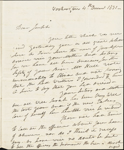 Isaac Hull to Joseph B. Hull, Washington, December 4, 1831