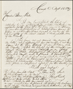 Lewis J. Cist to Isaac Hull, Cincinnati, August 12, 1833
