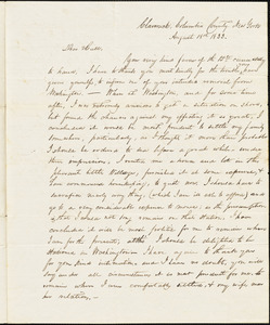 H.S.S. Hobbs to Joseph B. Hull, Claverack, N.Y., August 18, 1833