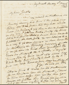 Isaac Hull to Joseph B. Hull, Saybrook, November 4, 1833
