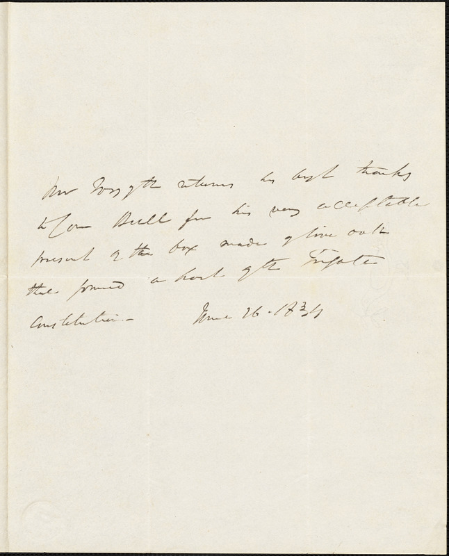 Forsyth to Isaac Hull, June 26, 1834