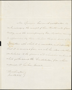 Sprague to Isaac Hull, Washington, June 28, 1834