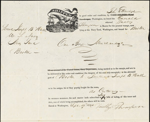 John Etheridge to Joseph B. Hull, Washington, September 19, 1834