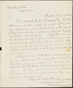 William T. Andrews to Isaac Hull, Boston, July 20, 1835