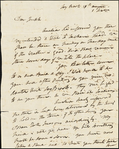 Isaac Hull to Joseph B. Hull, Saybrook, September 1, [1837?]