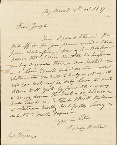 Isaac Hull to Joseph B. Hull, Saybrook, October 8, 1837