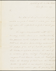 Lewis Cass to Isaac Hull, Paris, April 21, 1839