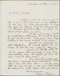 Isaac Hull to Joseph B. Hull, New Haven, December 9, 1841