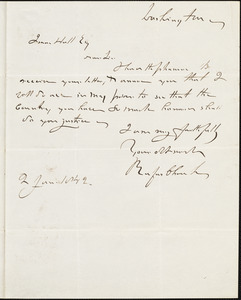 Rufus Choate to Isaac Hull, Washington, D.C., January 2, 1842