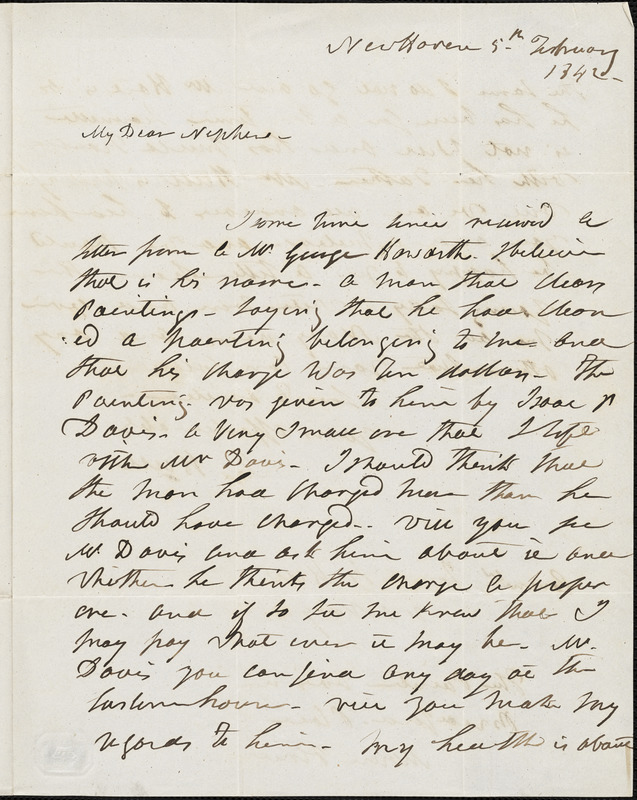 Isaac Hull to Joseph B. Hull, New Haven, February 5, 1842