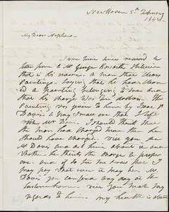 Isaac Hull to Joseph B. Hull, New Haven, February 5, 1842
