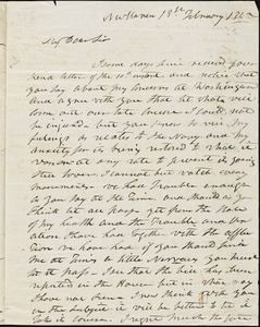 Isaac Hull to John Etheridge, New Haven, February 18, 1842