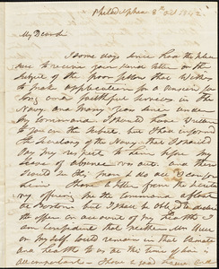 Isaac Hull to John Etheridge, Philadelphia, October 8, 1842