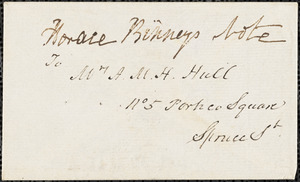 Horace Binney to Ann McCurdy Hart Hull, June 12, 1843