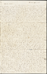 Mary Augusta Hull to Mary Wheeler Hull, Cleveland, April 30, 184?