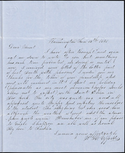 S.H. Ufford to Mrs. Joseph B. Hull, Farmington, January 12, 1851