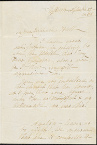 Ann McCurdy Hart Hull to Joseph B. Hull, Saybrook, September 29, 1856