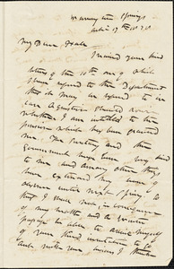 David Porter to Isaac Hull, New York, October 22, 1818?