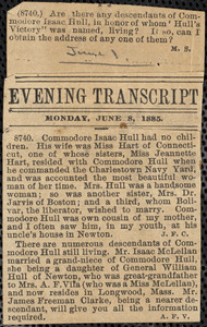 Clippings: Herald (1896), Evening Transcript (1885)