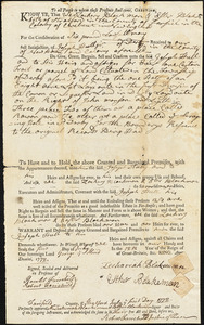 Documents relating to properties in Derby in the 18th century