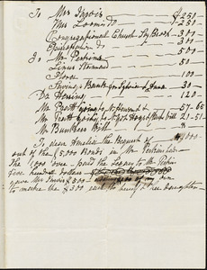 Hull, Ann McCurdy Hart. List of household articles, undated
