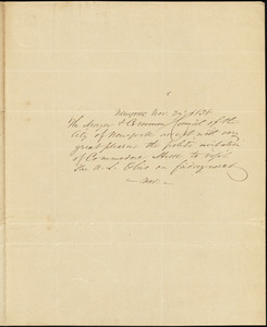 New York Mayor & Common Council acceptance to visit U.S. Ohio, November 24, 1838