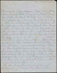 Platt, Augusta Hull. Draft of her will, Brooklyn, October 29, 1874