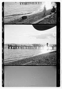Pier in water