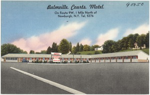 Balmville Courts Motel, on Route 9W, 1 Mile North of Newburgh, N.Y., Tel. 5376