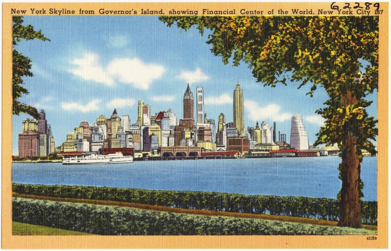 New York skyline from Governor's Island, showing Financial Center of the World, New York City