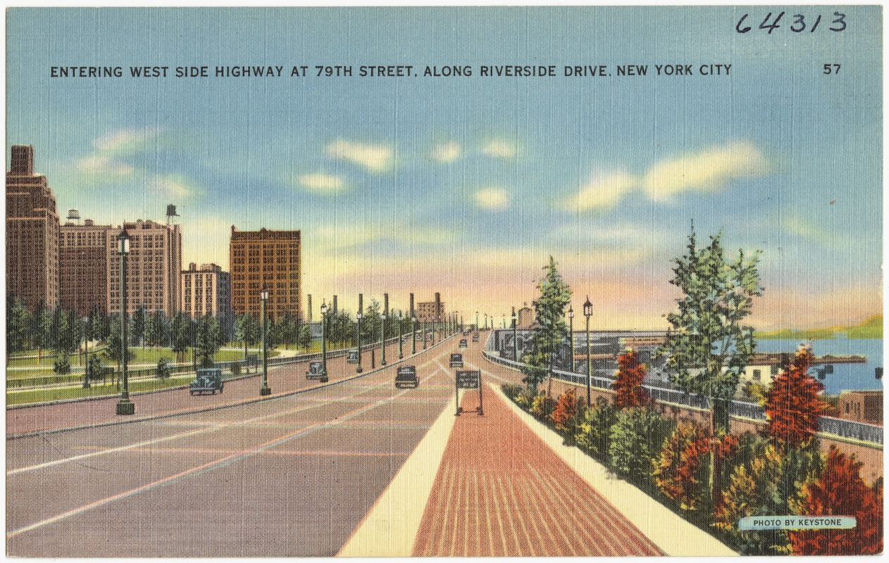 Entering West Side Highway at 79th Street, along Riverside Drive, New York City