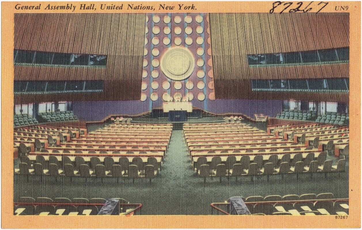 General Assembly Hall, United Nations, New York.