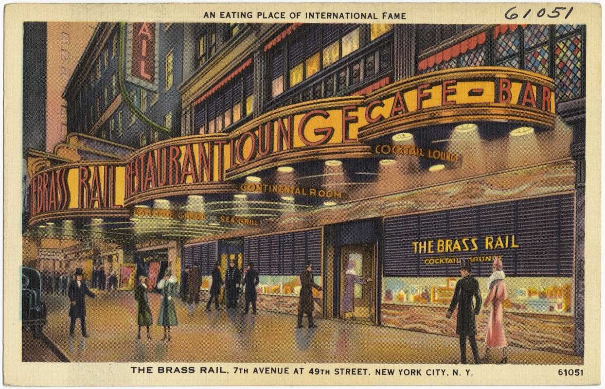 An eating place of  international fame. The Brass Rail, 7th Avenue at 49th Street, New York City, N. Y.