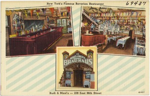 New York's famous Bavarian restaurant. Rudi & Maxl's -- 239 East 86th Street