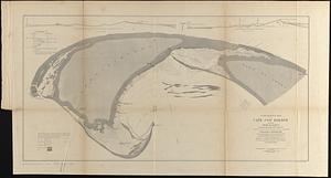 Comparative map of Cape Cod Harbor showing physical changes between the survey of Maj. J.D. Graham in 1835, and the U.S. Coast Survey, Benjamin Peirce, Supt. in 1867