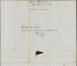 Captain William P. Parrott to George Coffin, 20 June 1842