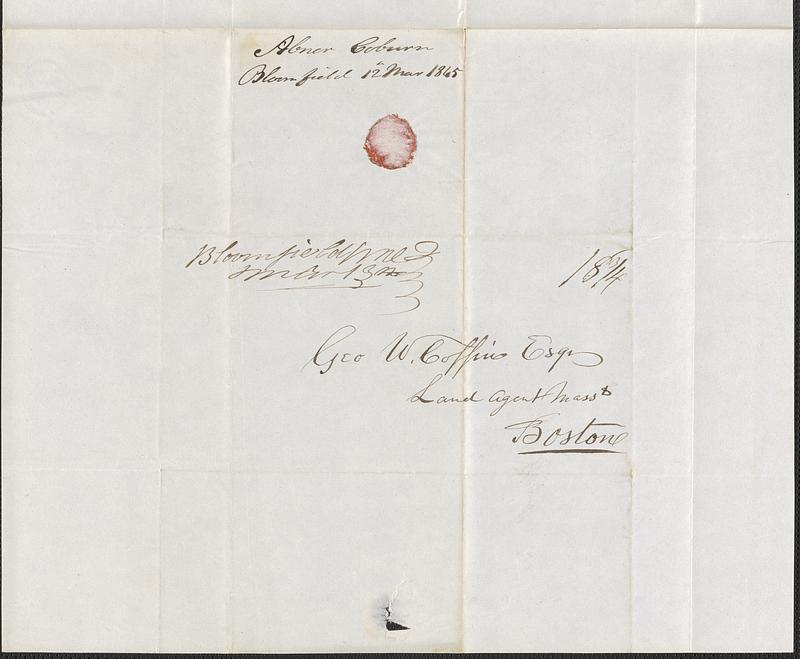 Abner Coburn to George Coffin, 12 March 1845