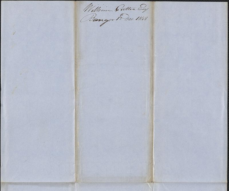 William Cutter to George Coffin, 13 December 1848