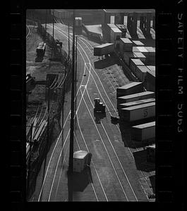 Mystic Pier: Railroad tracks, Boston