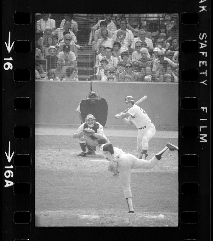 Red Sox baseball at Fenway Park with 1,000mm lens from bleachers