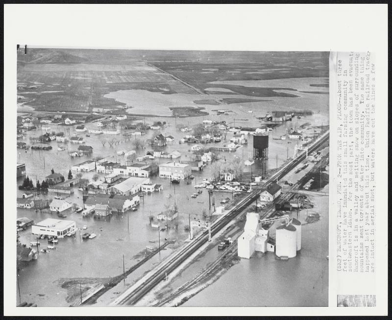 Bancroft, Idaho From The Air, Flood About three feet of water