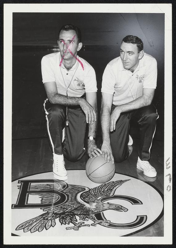 Boston College Head Coach Bob Cousy + Assistant Jack Magee