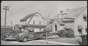 Weather--Tornados. Worcester County Reconstruction. Assumption College Areas of Storm-Torn Worcester