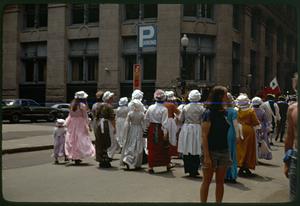 A group of people in colonial costume