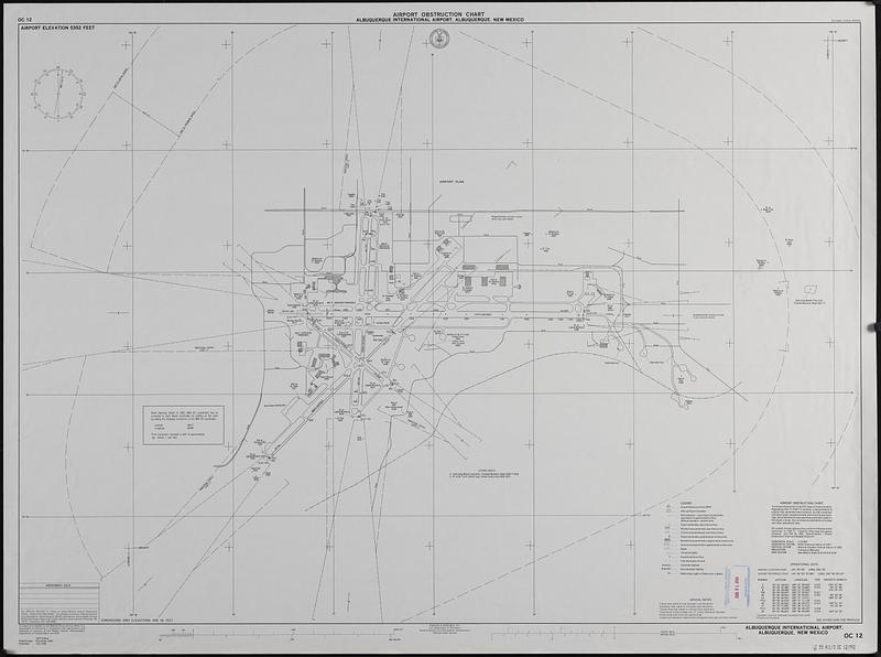 Airport obstruction chart OC 12, Albuquerque International Airport, Albuquerque, New Mexico