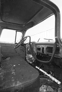 Abandoned truck interior